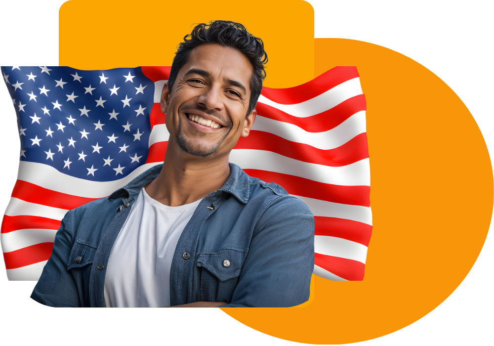 Persona de negocios sonriente con documentos